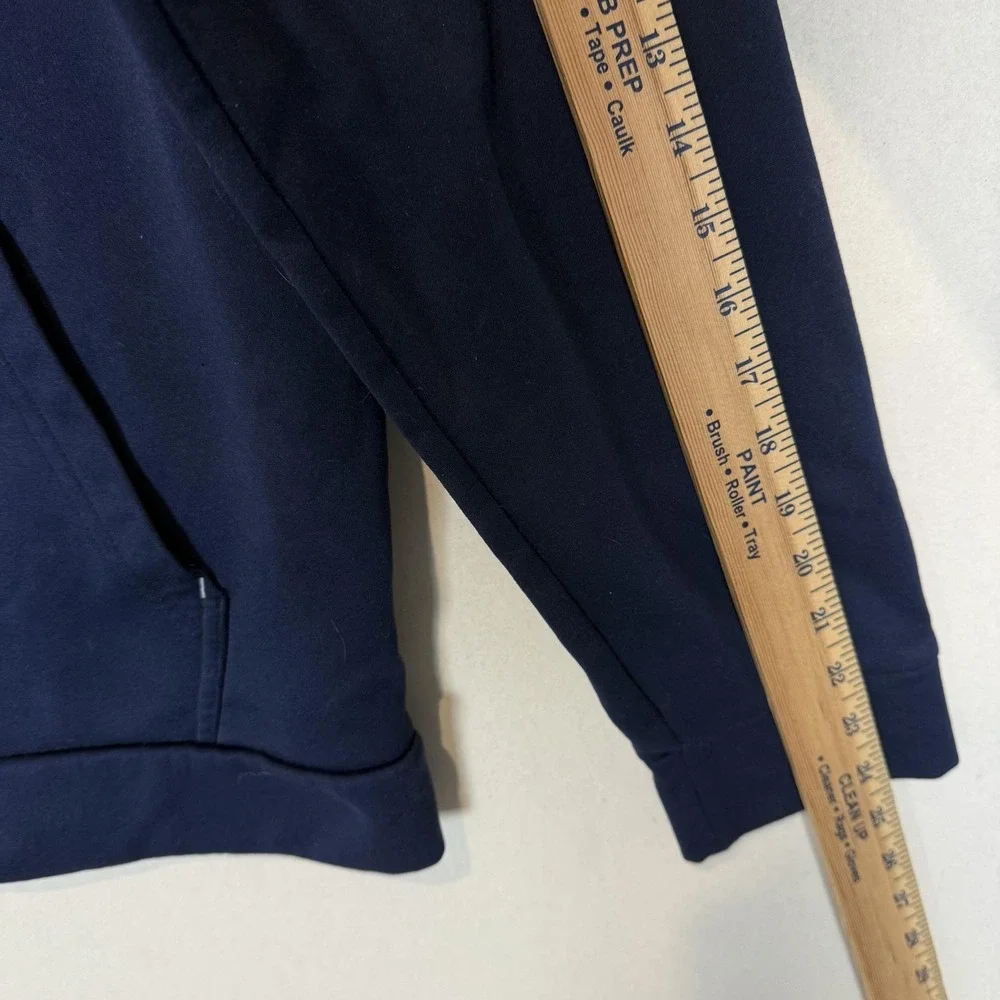 The North Face Hoodie Mens Small Blue Pullover Fleece Logo Graphic Kangaroo‎